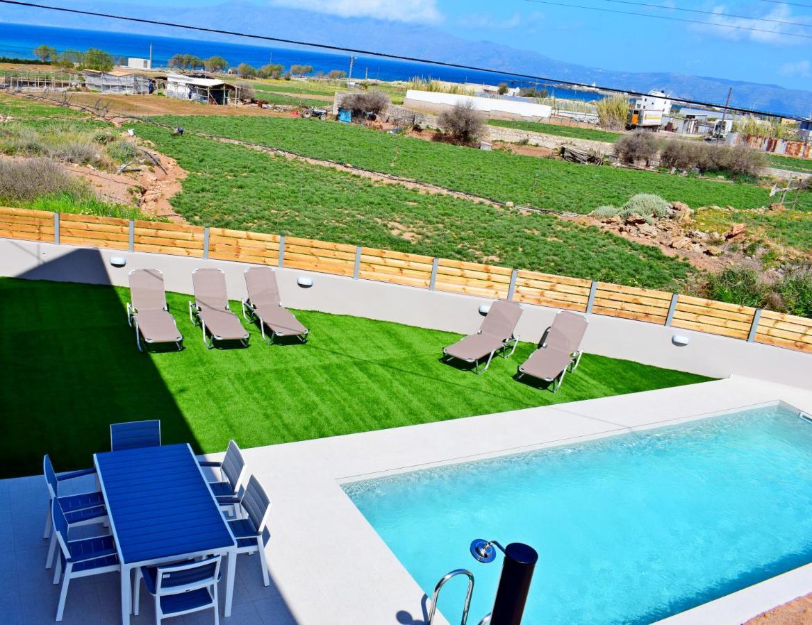 Balos Residence Private Pool Seafront Seaview Kíssamos Exteriör bild