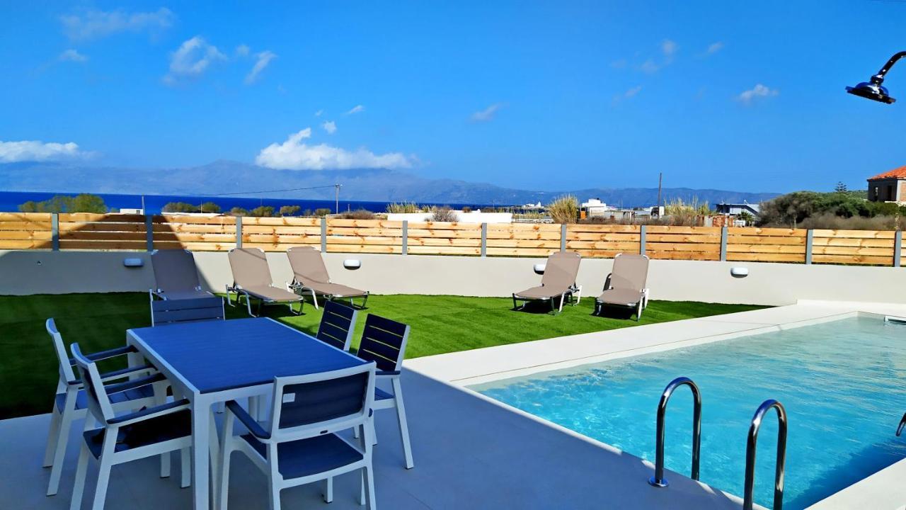 Balos Residence Private Pool Seafront Seaview Kíssamos Exteriör bild